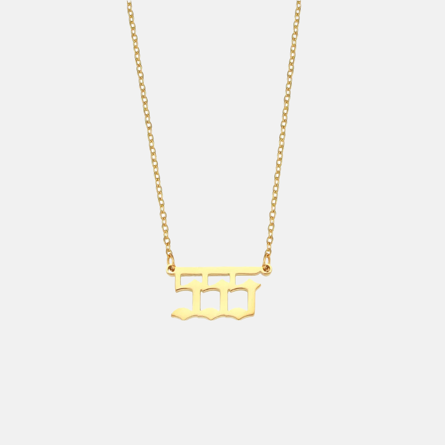Angel Number Necklace Pendant 18k Gold Plated Stainless Steel Necklace