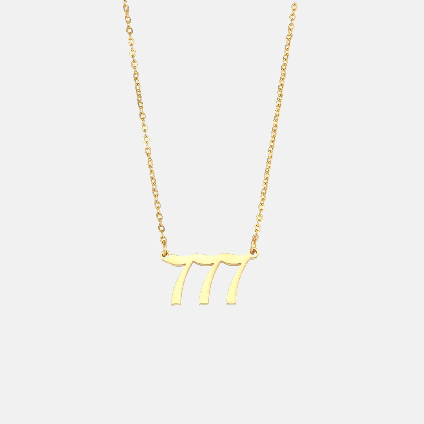 Angel Number Necklace Pendant 18k Gold Plated Stainless Steel Necklace