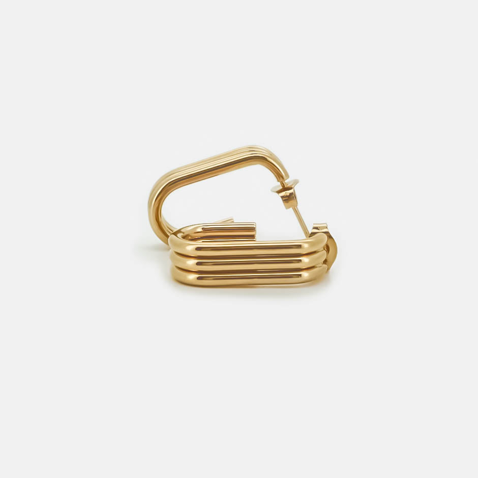 Ribbed Hoop Earrings