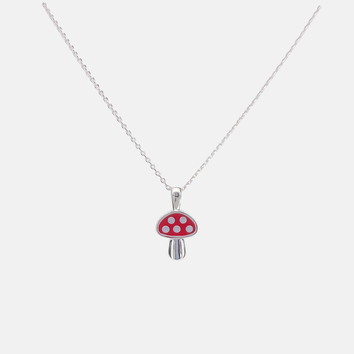 Mushroom Dainty Pendant Necklace