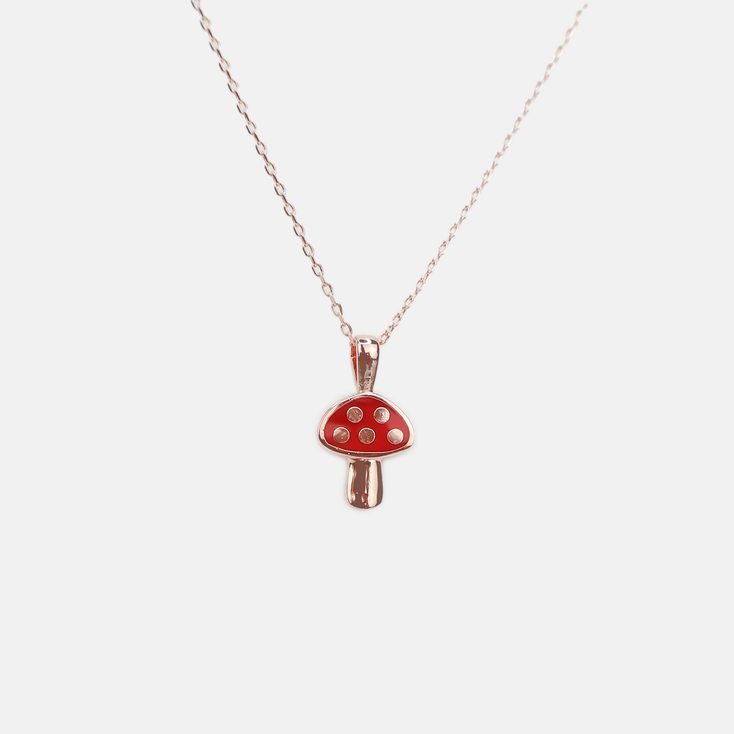 Mushroom Dainty Pendant Necklace