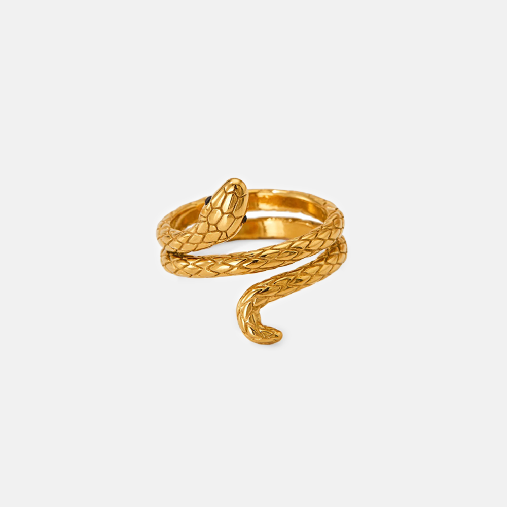 Golden Serpent Wrap Ring