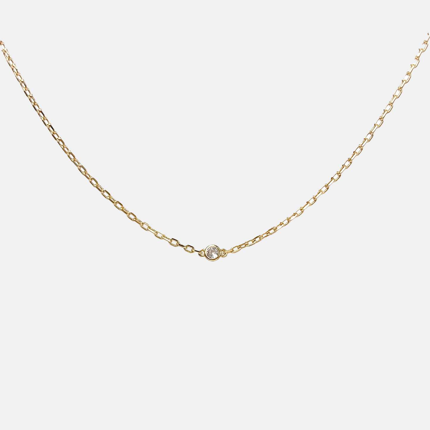 Dainty Solitaire Necklace
