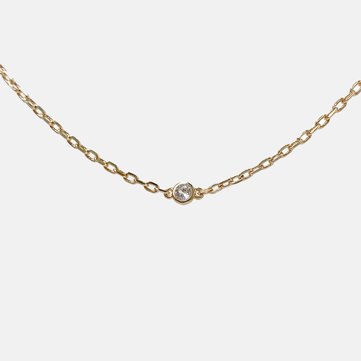 Dainty Solitaire Necklace