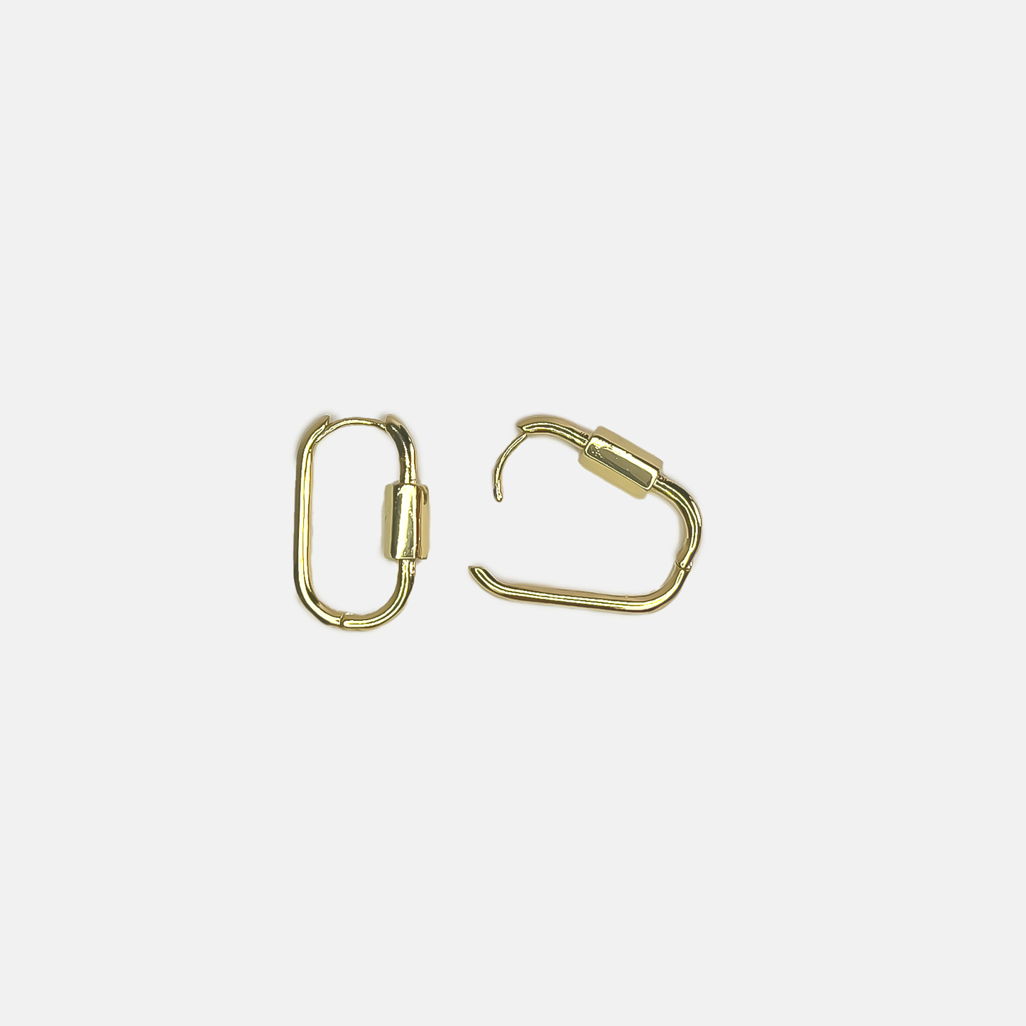 Carabiner 14k Gold dipped earrings
