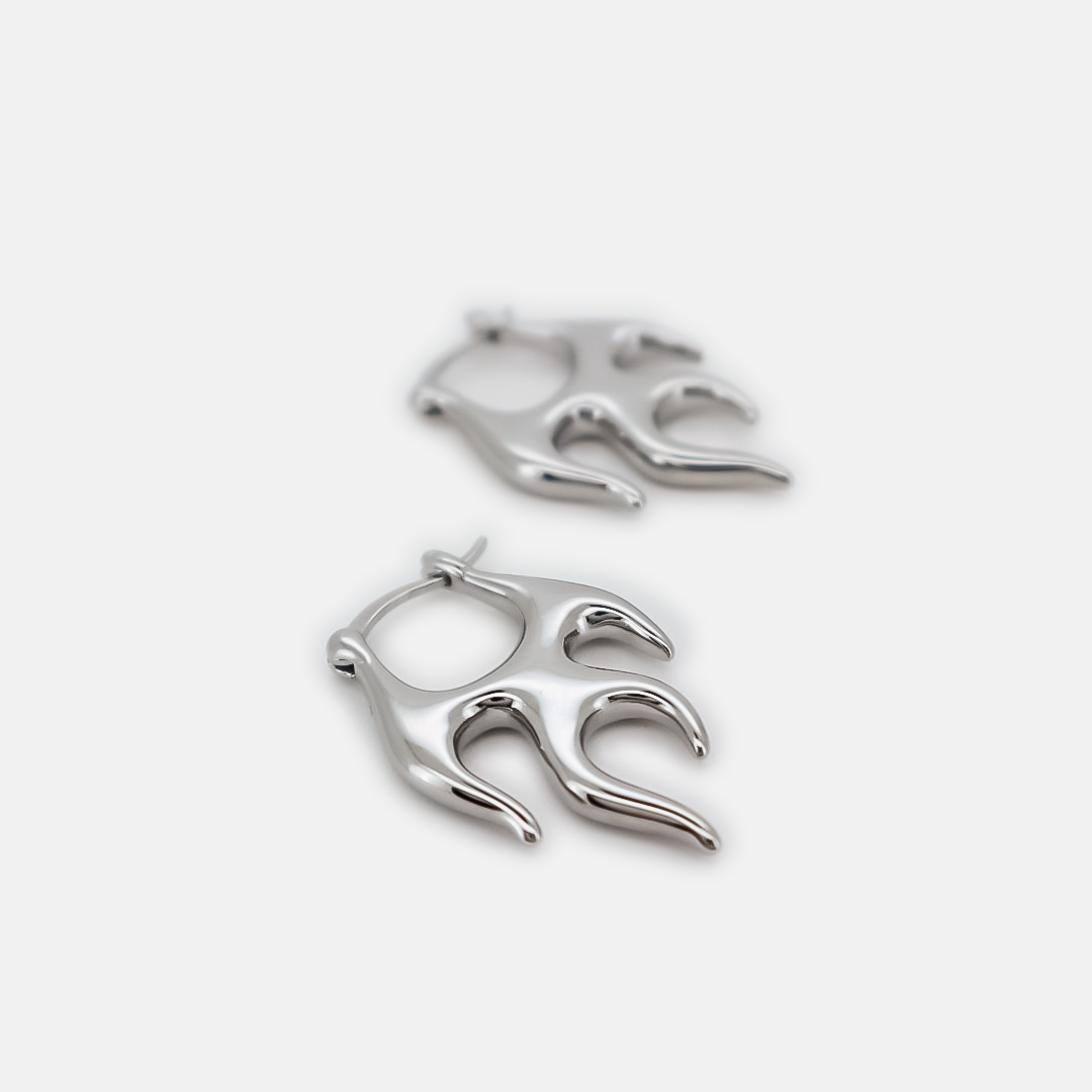Flame Hoop Earrings