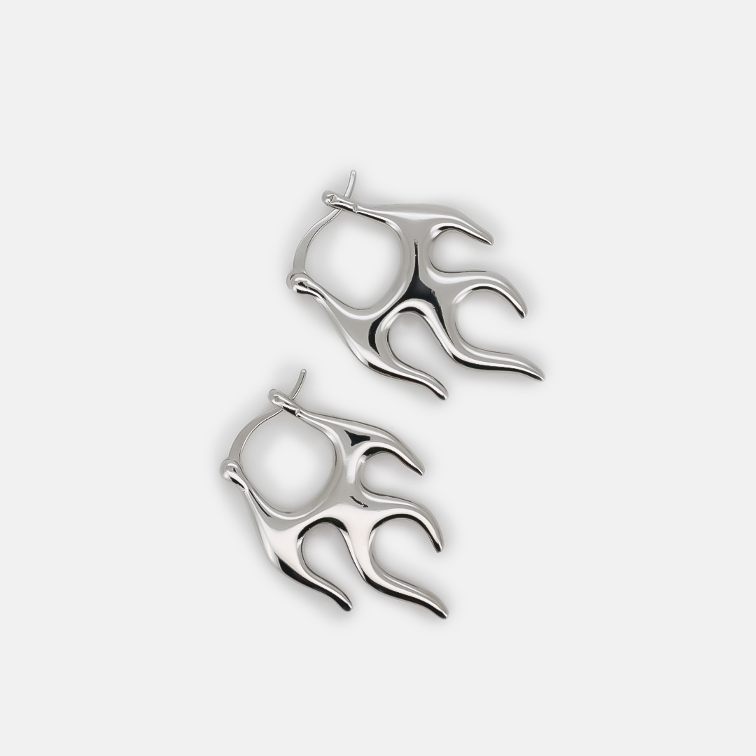 Flame Hoop Earrings