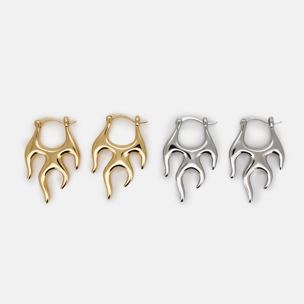 Flame Hoop Earrings