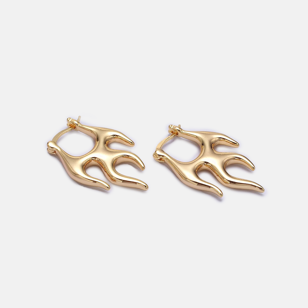 Flame Hoop Earrings