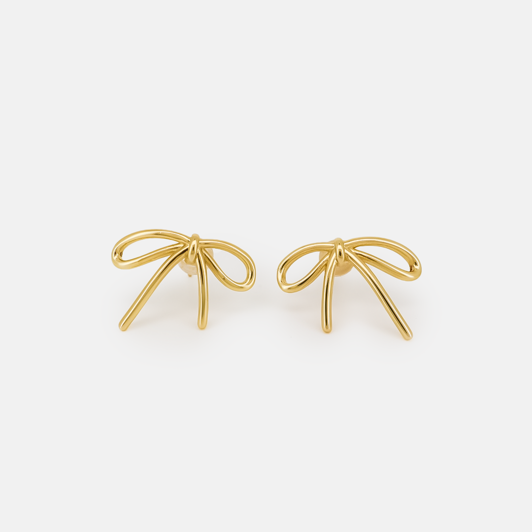 Ribbon Drop Earrings