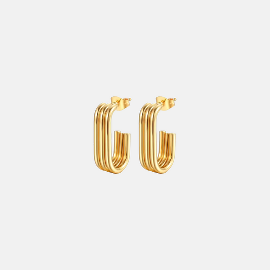 Ribbed Hoop Earrings