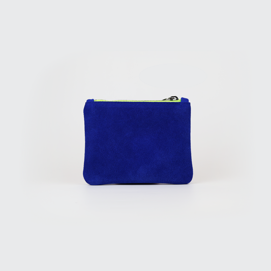 Royal Blue Suede Coin Pouch