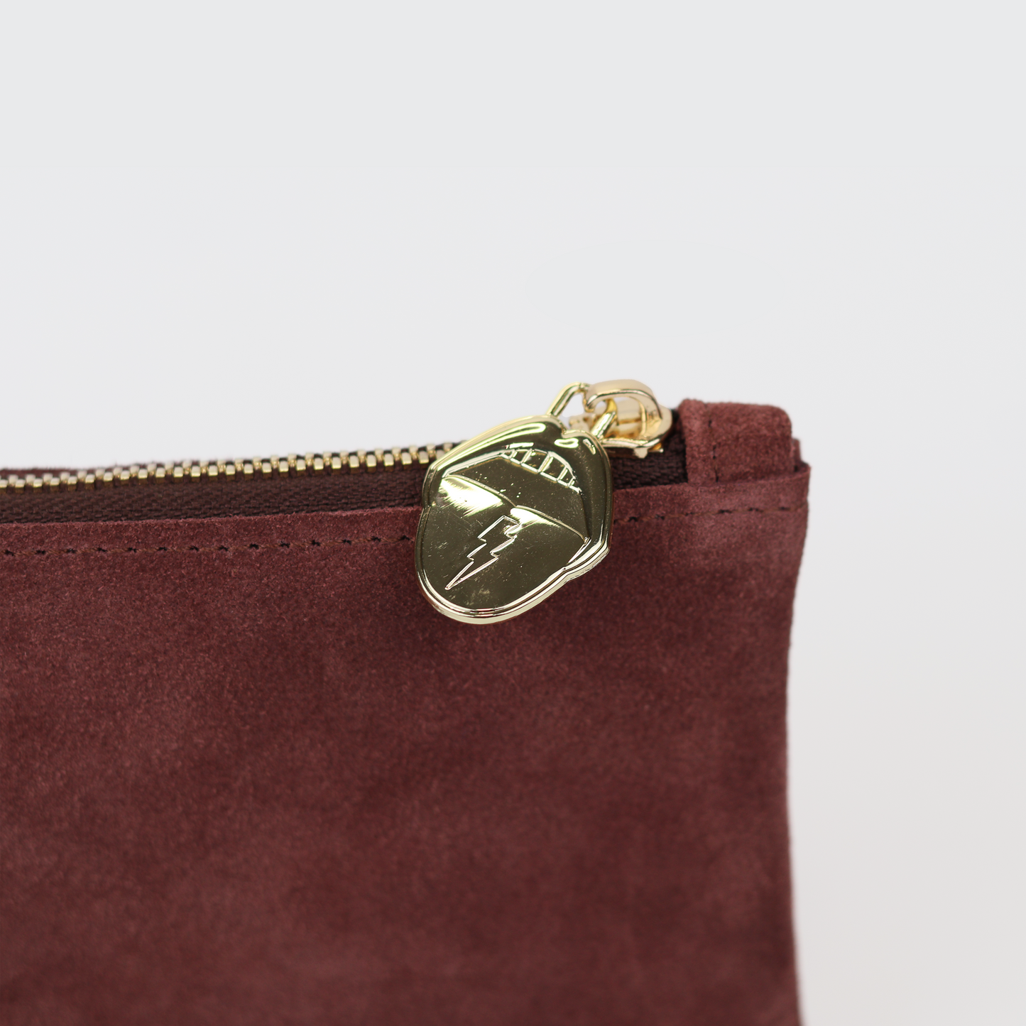 Mauve Suede Coin Pouch