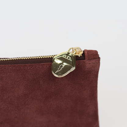 Mauve Suede Coin Pouch