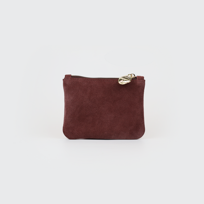 Mauve Suede Coin Pouch