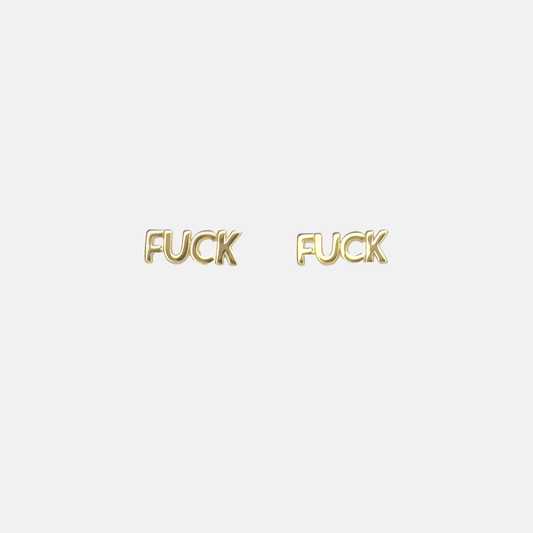 Fuck Gold Earrings