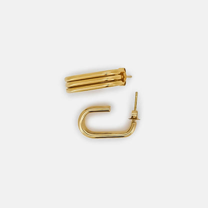 Ribbed Hoop Earrings