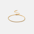 Gold box chain bracelet