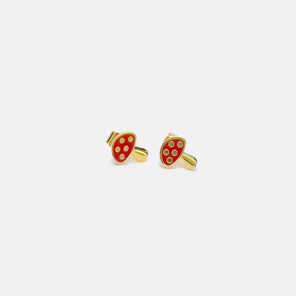 Mini Red Mushroom Earrings