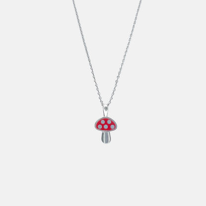 Mushroom Dainty Pendant Necklace