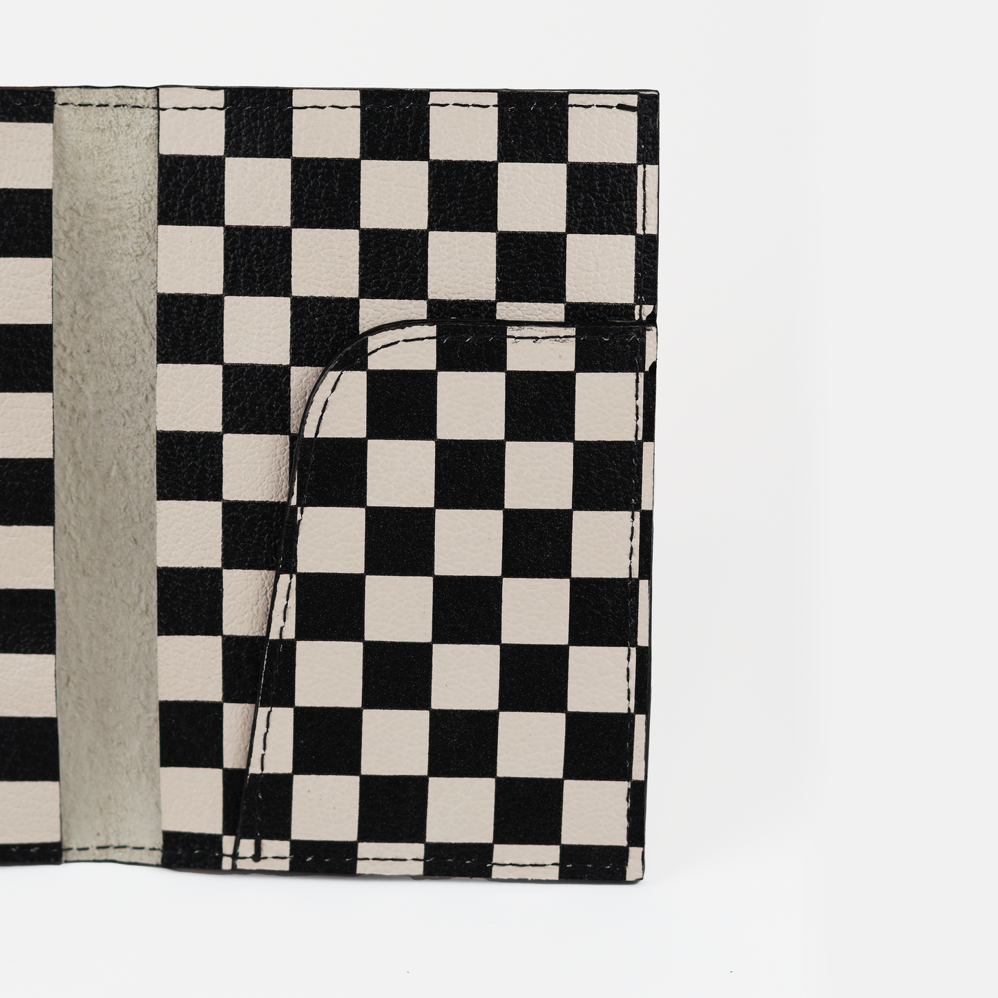 Checker Leather Passport Cover
