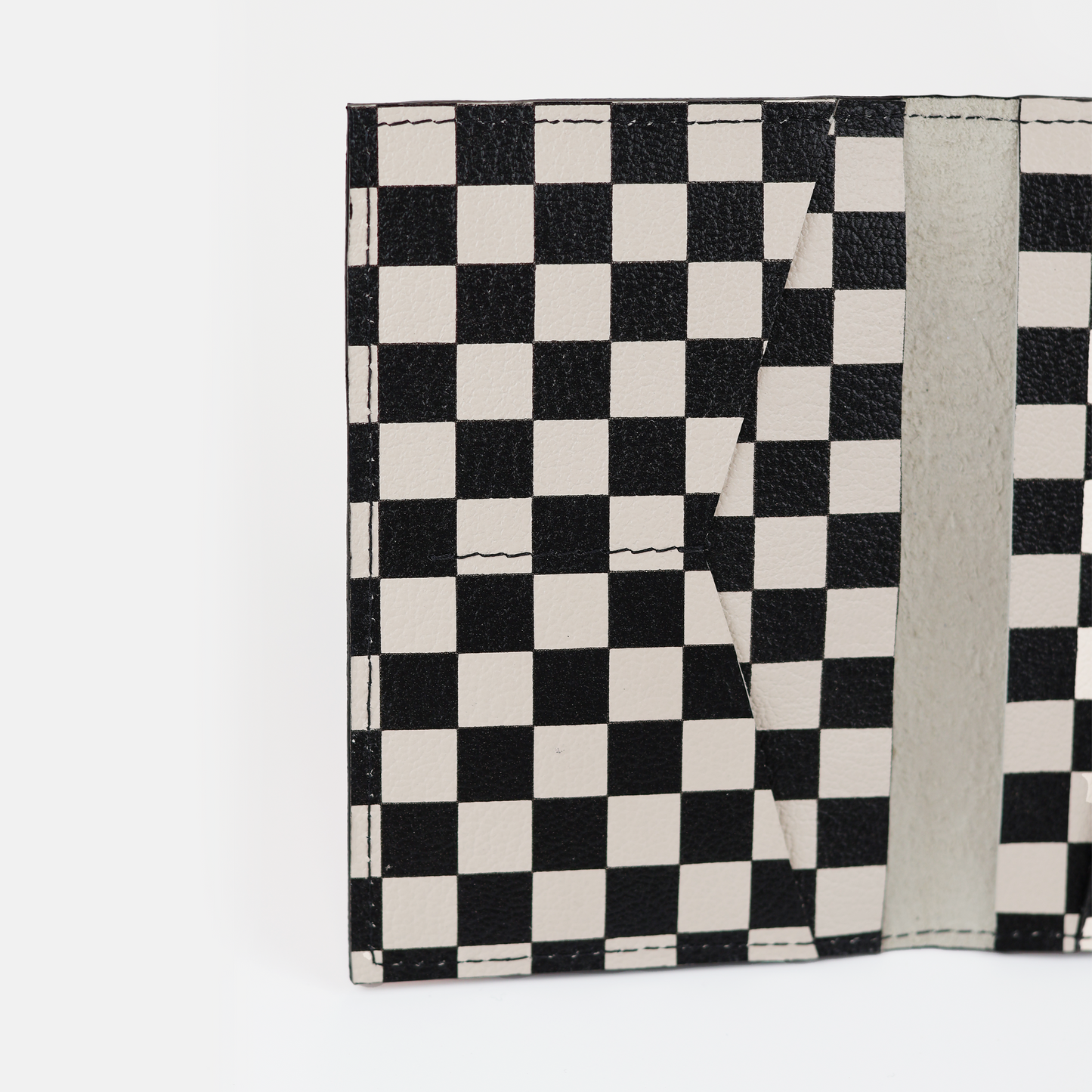 Checker Leather Passport Cover