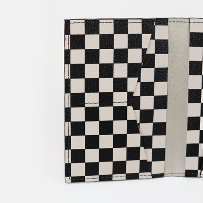 Checker Leather Passport Cover