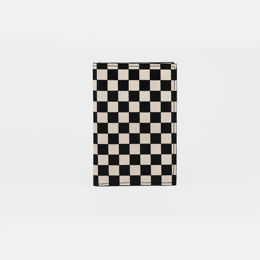 Checker Leather Passport Cover