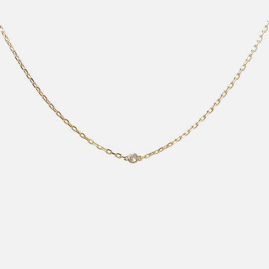 Dainty Solitaire Necklace