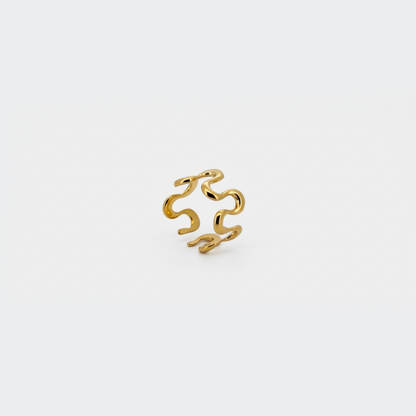 Wavy Double Band Ring