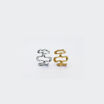 Wavy Double Band Ring