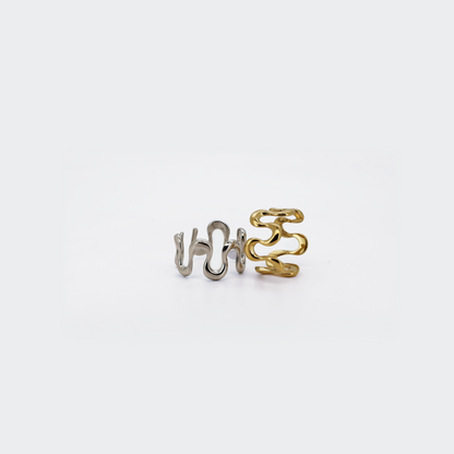 Wavy Double Band Ring