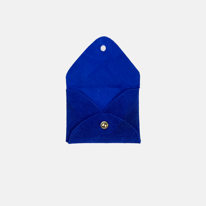 Electric Blue Suede Cardholder