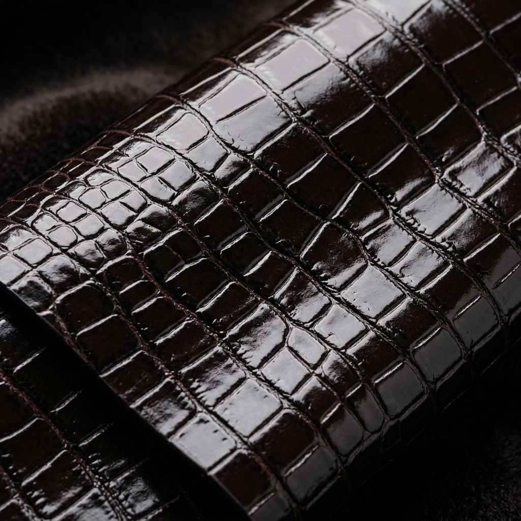 Amara Petite Bum Bag | Dark Brown Croc