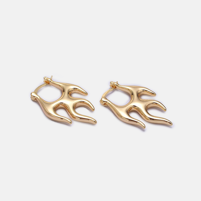 Flame Hoop Earrings