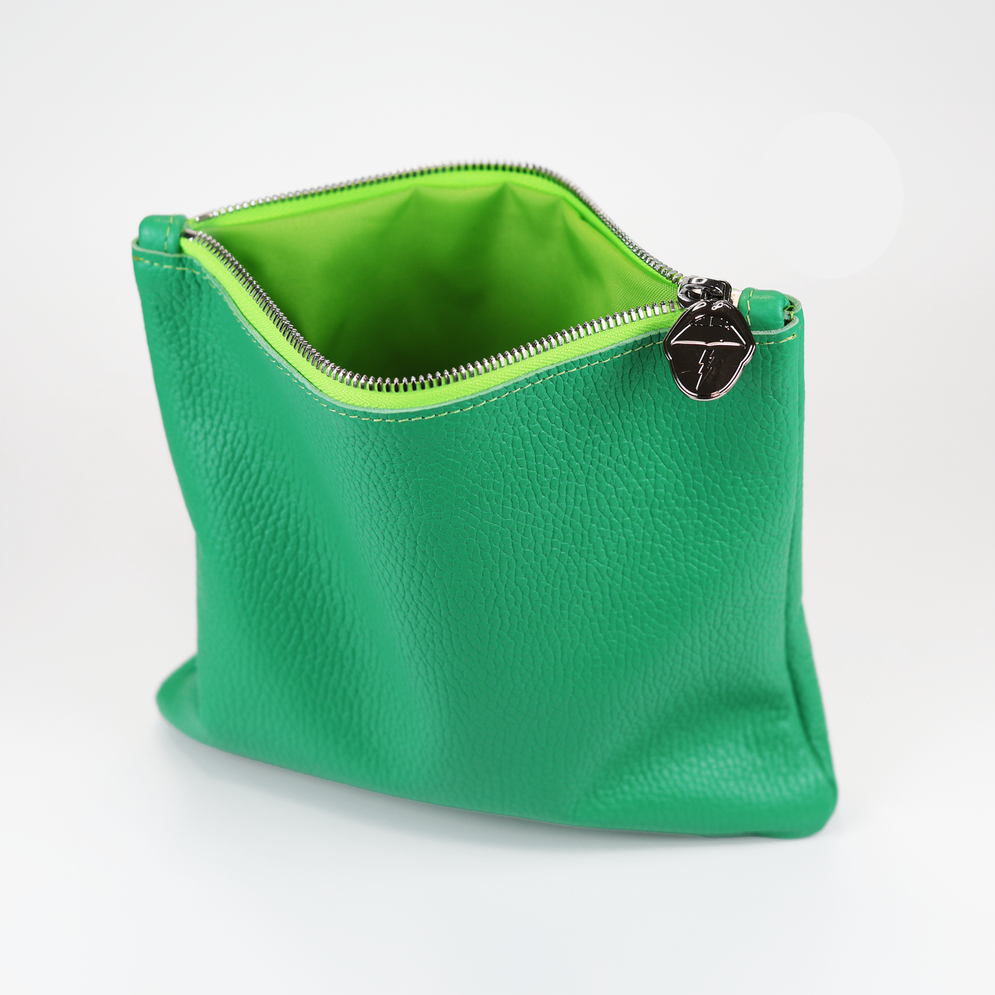 Large Leather Zip Pouch