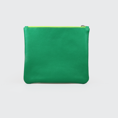 Large Leather Zip Pouch