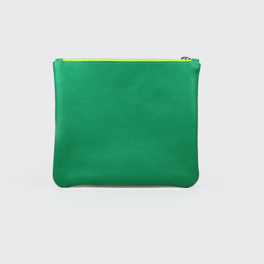 Large Leather Zip Pouch