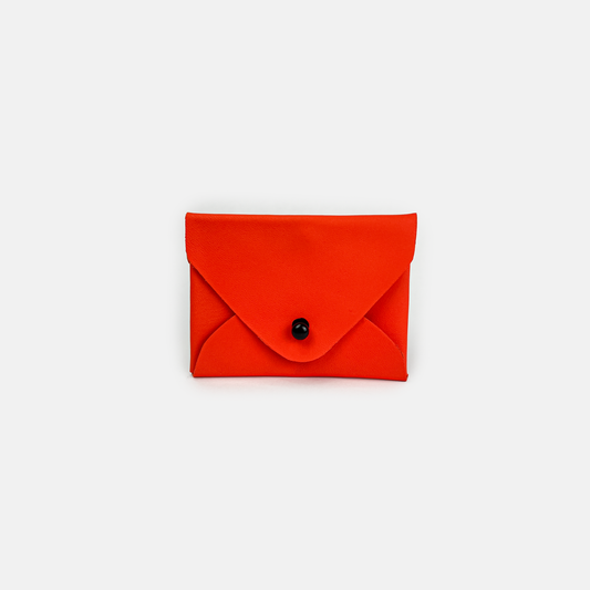 Orange Leather Cardholder