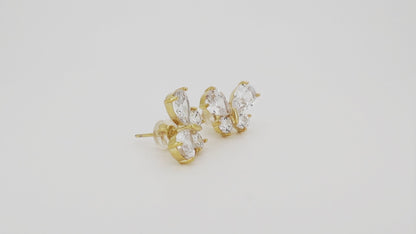 Butterfly Crystal Gold Filled Earrings