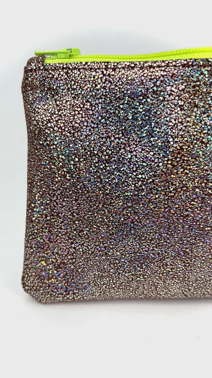 Mini Cosmic Dust Leather Coin Pouch