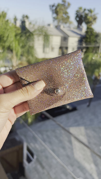 Iridescent Speckled Mini Envelope Card Holder