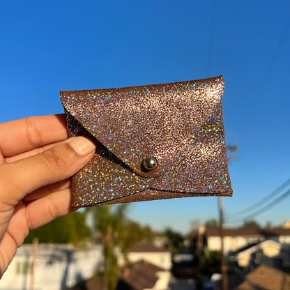 Iridescent Speckled Mini Envelope Card Holder - Womxn's Revolution